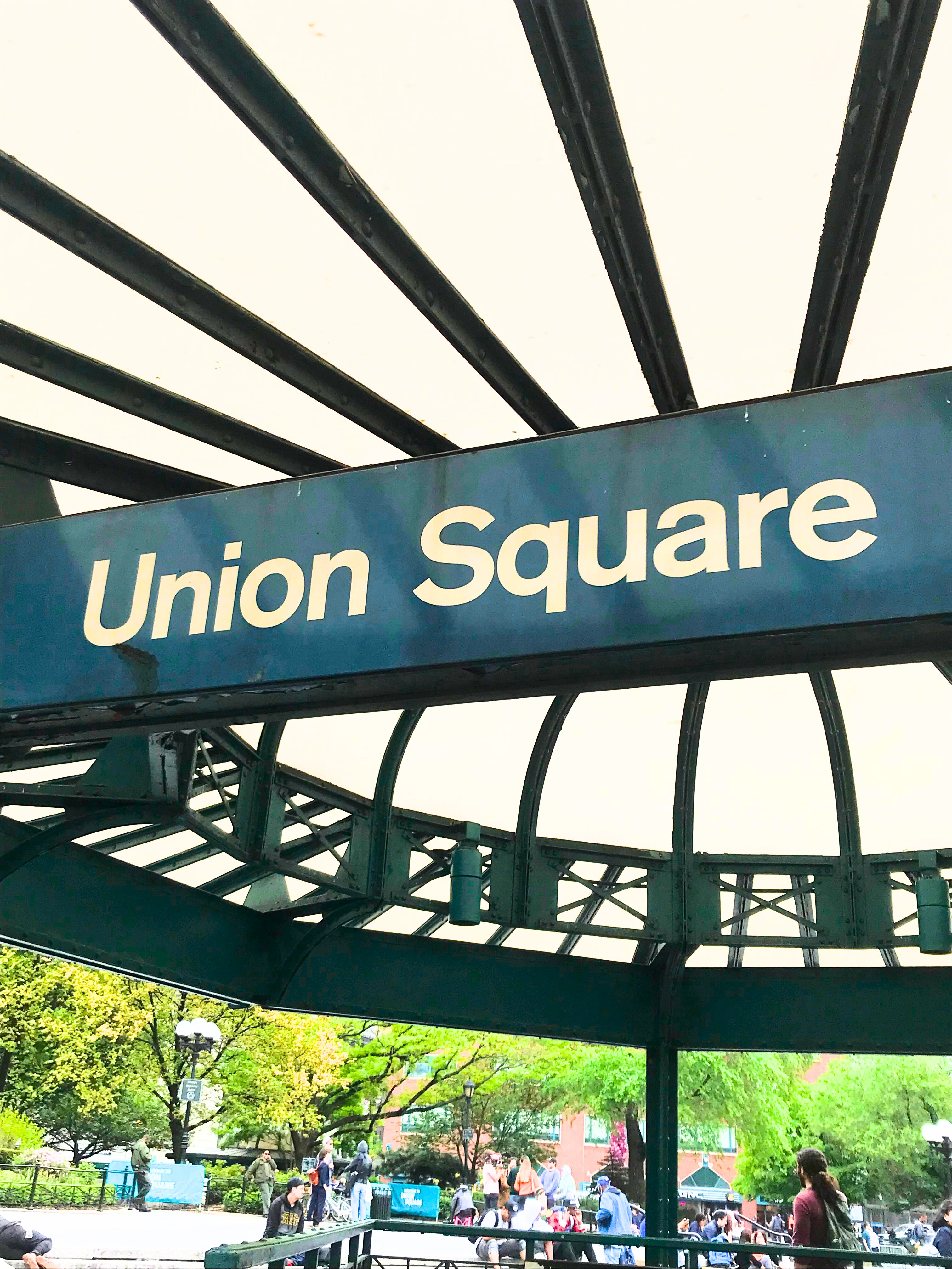 Subway stop to Union Square Farmers Market- picking up csa.