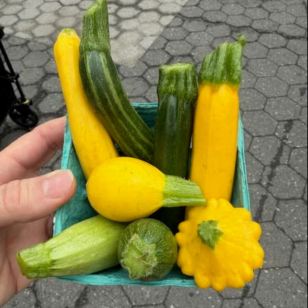 Mixed Baby Squash grown in Norwich, NY on our farm.