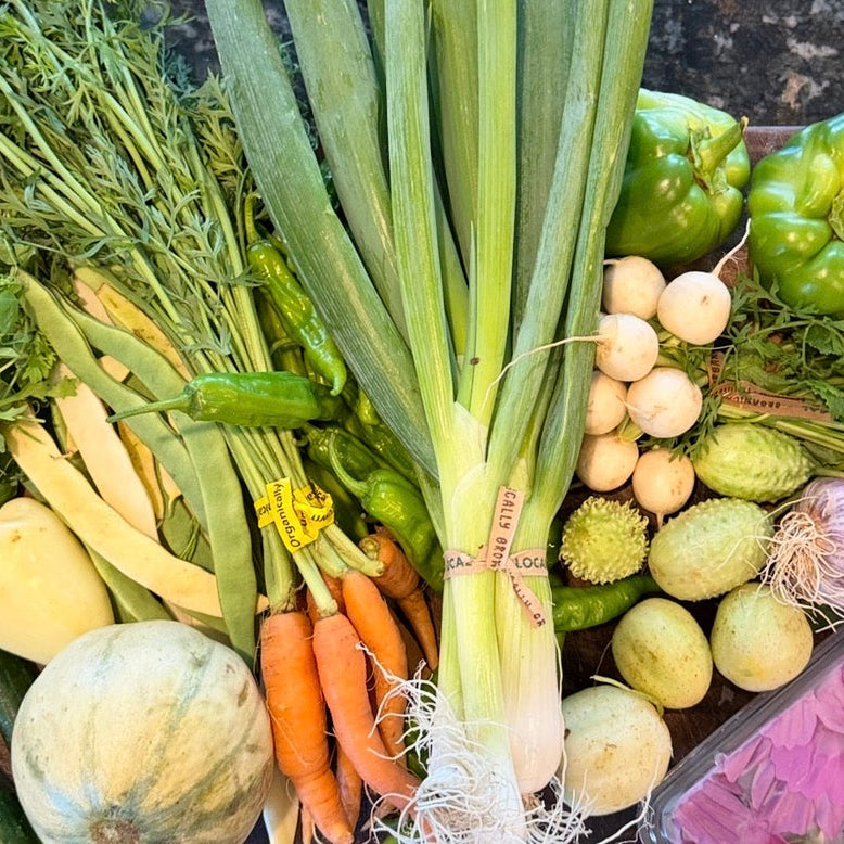 A recently opened chef's harvest box.  The best of the best!