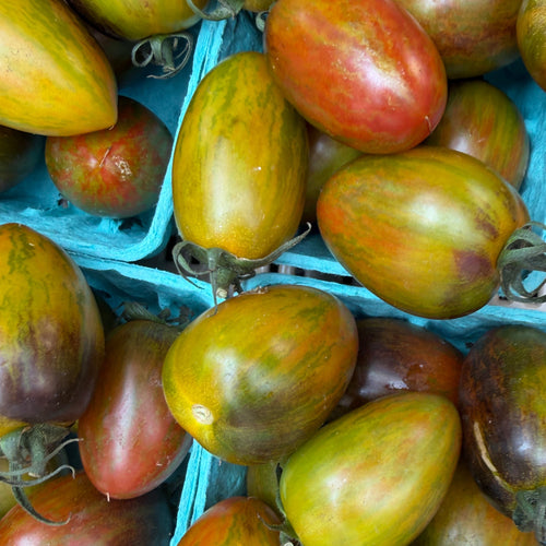 Brad's Atomic Grape tomato grown by Norwich Meadows Farm.