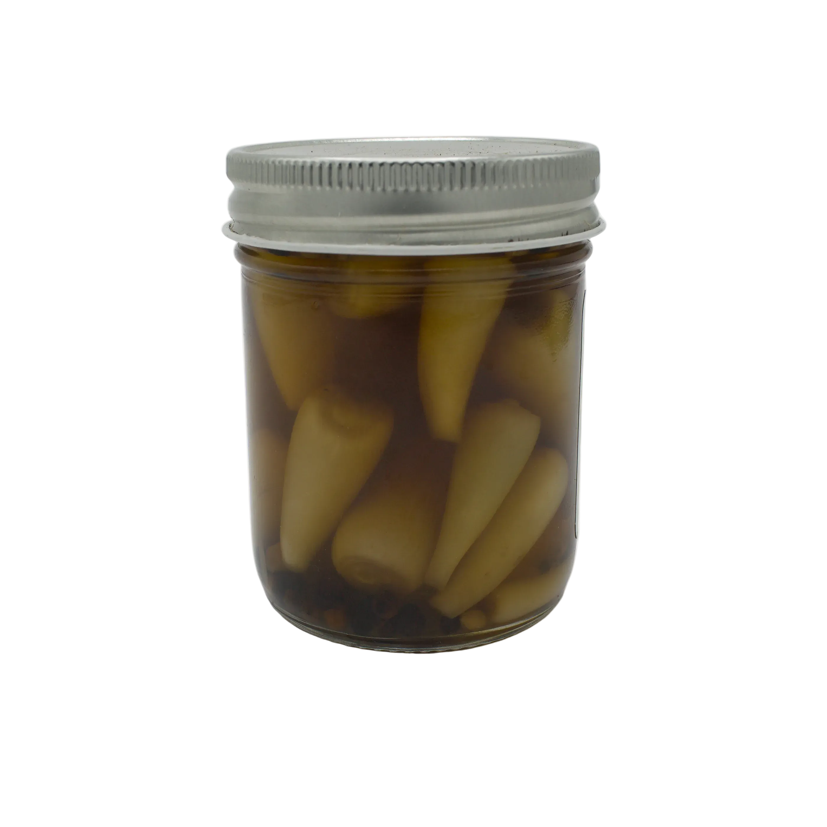 Jar of pickled ramps foraged from Norwich Meadows